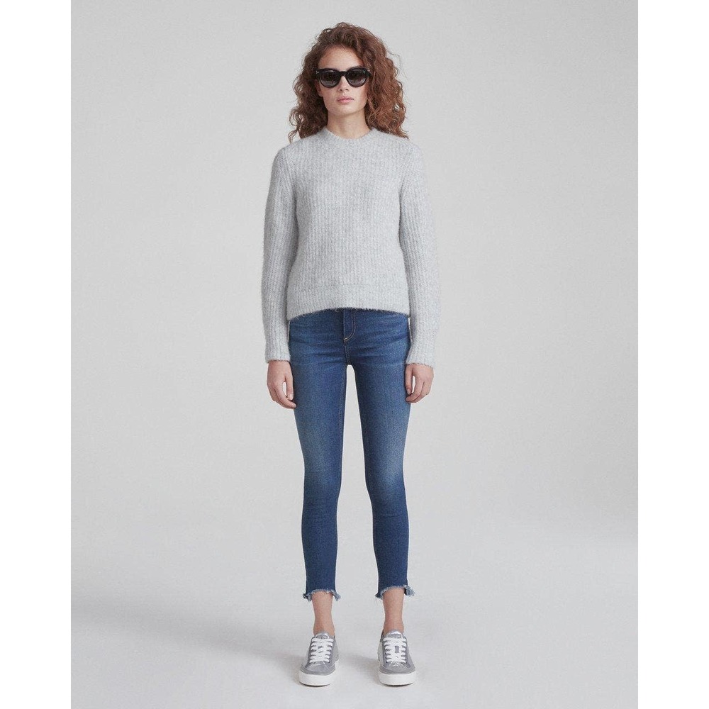 Rag & Bone High Rise Ankle Skinny Jeans Women's Size 25 Chewed Hem Stretch